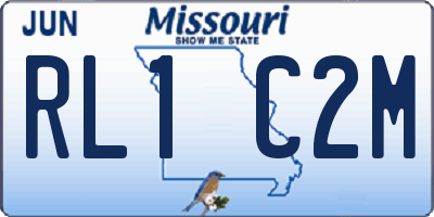 MO license plate RL1C2M