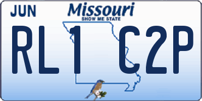 MO license plate RL1C2P