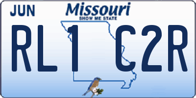 MO license plate RL1C2R