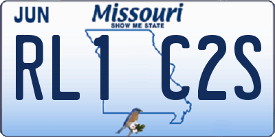 MO license plate RL1C2S