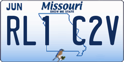 MO license plate RL1C2V