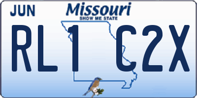 MO license plate RL1C2X