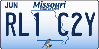 MO license plate RL1C2Y