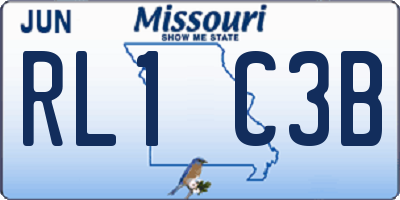 MO license plate RL1C3B