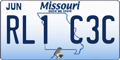 MO license plate RL1C3C
