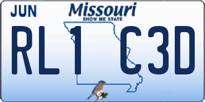 MO license plate RL1C3D