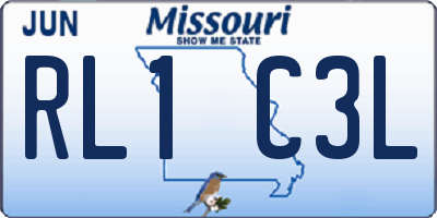 MO license plate RL1C3L