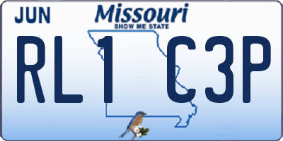 MO license plate RL1C3P