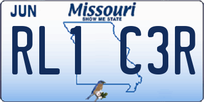 MO license plate RL1C3R