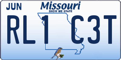 MO license plate RL1C3T
