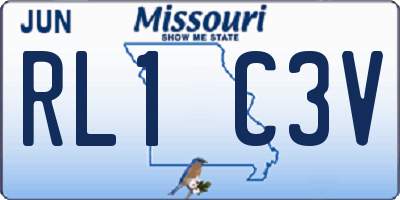 MO license plate RL1C3V
