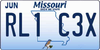 MO license plate RL1C3X