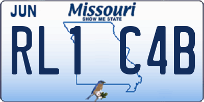 MO license plate RL1C4B