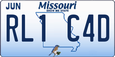 MO license plate RL1C4D