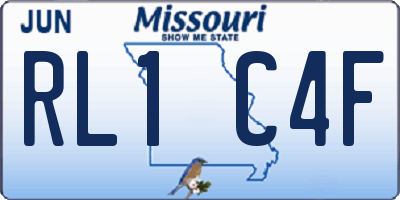 MO license plate RL1C4F