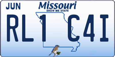 MO license plate RL1C4I