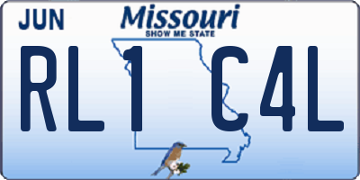 MO license plate RL1C4L