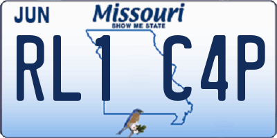 MO license plate RL1C4P