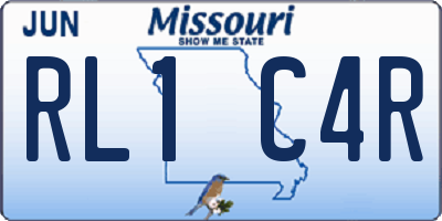 MO license plate RL1C4R
