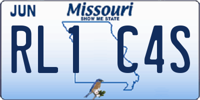 MO license plate RL1C4S