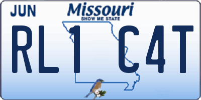MO license plate RL1C4T