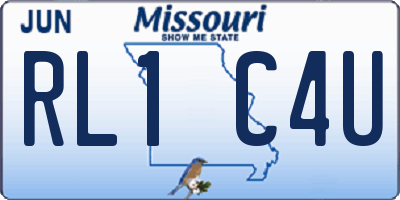 MO license plate RL1C4U