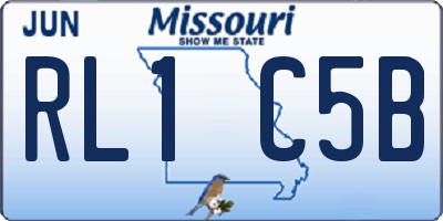 MO license plate RL1C5B