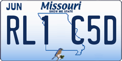 MO license plate RL1C5D
