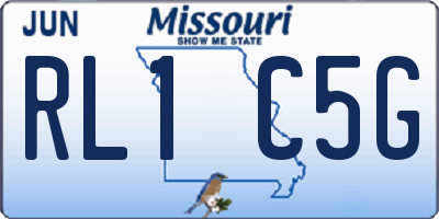 MO license plate RL1C5G