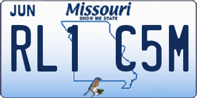 MO license plate RL1C5M