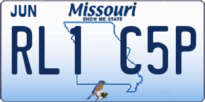 MO license plate RL1C5P