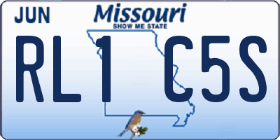 MO license plate RL1C5S