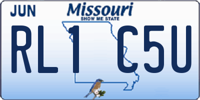 MO license plate RL1C5U