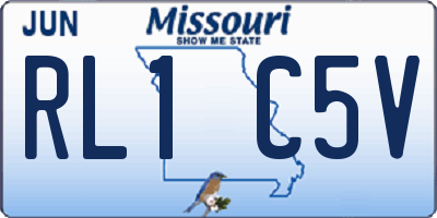 MO license plate RL1C5V