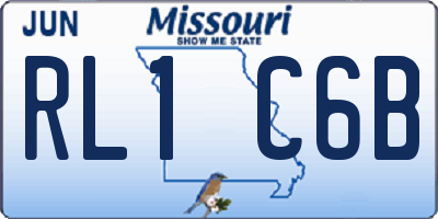 MO license plate RL1C6B
