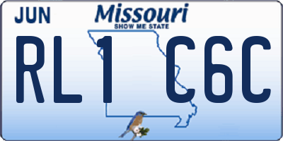 MO license plate RL1C6C