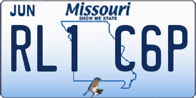 MO license plate RL1C6P