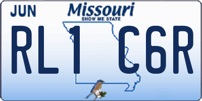 MO license plate RL1C6R