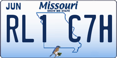 MO license plate RL1C7H