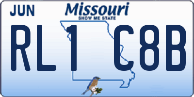 MO license plate RL1C8B