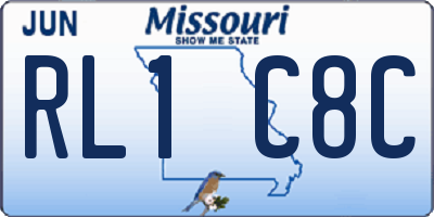 MO license plate RL1C8C
