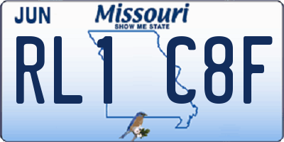 MO license plate RL1C8F