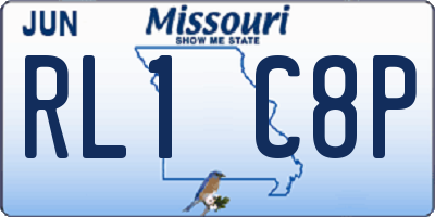 MO license plate RL1C8P