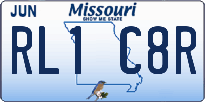 MO license plate RL1C8R