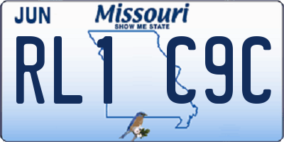 MO license plate RL1C9C
