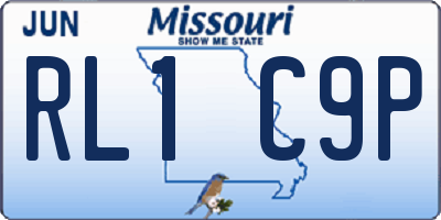 MO license plate RL1C9P
