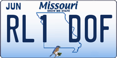 MO license plate RL1D0F