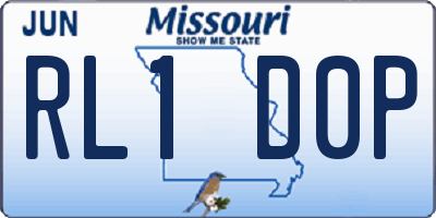 MO license plate RL1D0P