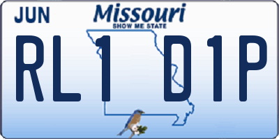 MO license plate RL1D1P