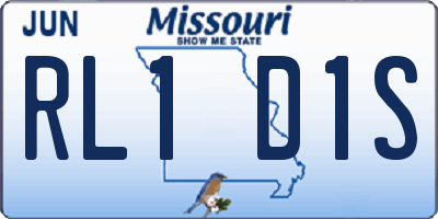 MO license plate RL1D1S